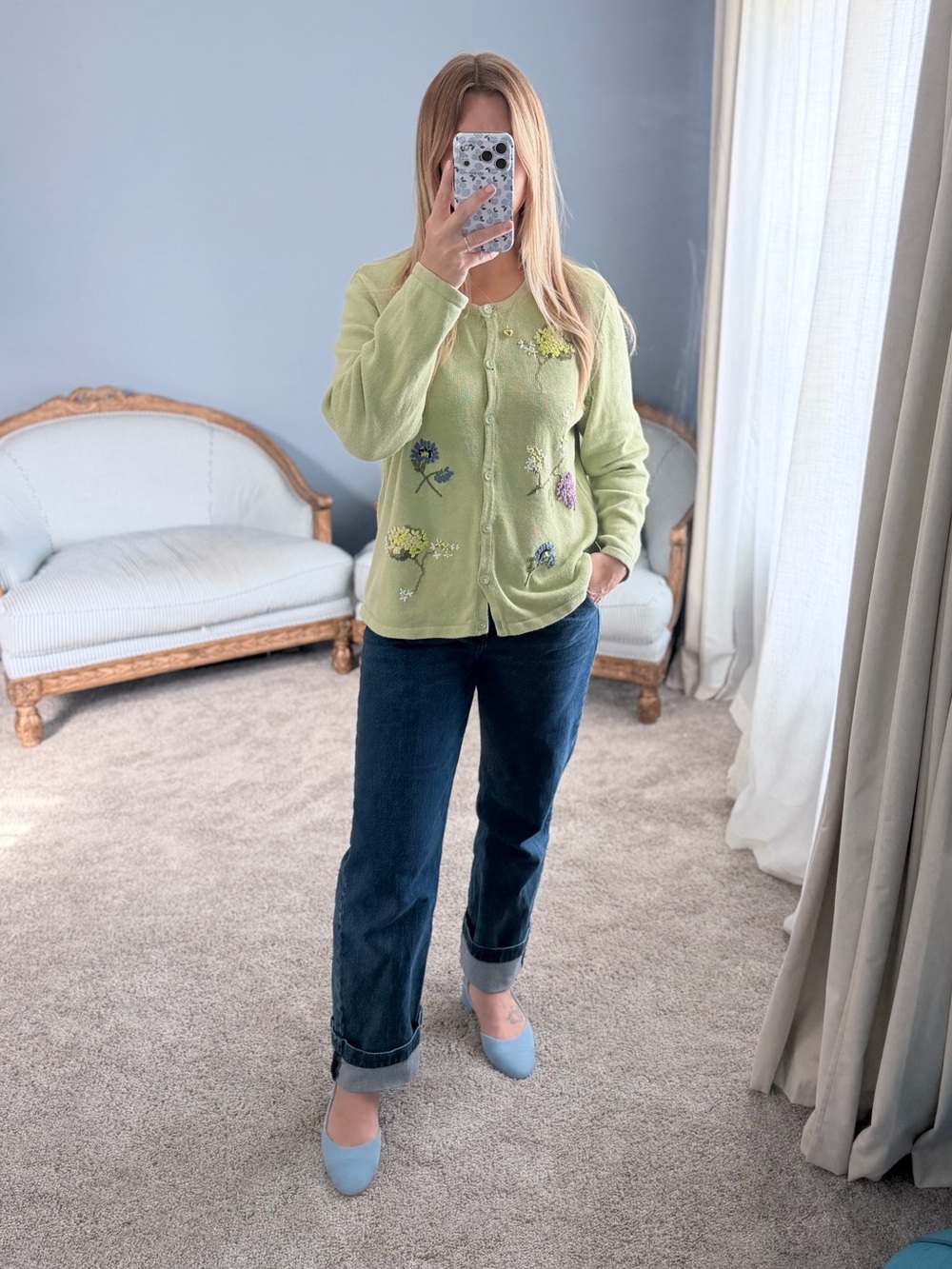 Cottagecore Embroidered Cardigan - Picture 2 of 10